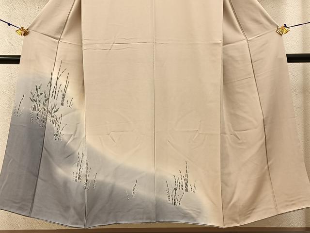 平和屋着物■訪問着 友禅 木賊 暈し染め 正絹 逸品 BAAW9604hj