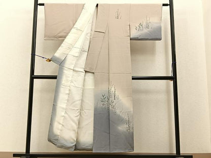 平和屋着物■訪問着 友禅 木賊 暈し染め 正絹 逸品 BAAW9604hj