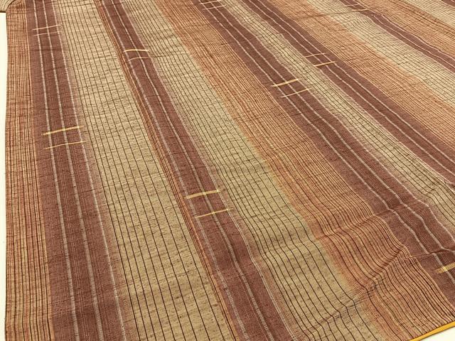 平和屋着物□上質な紬 縞 正絹 逸品 BAAW9606hj