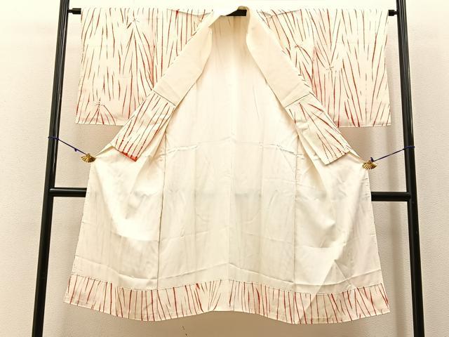 平和屋着物□長襦袢 袷 杢目絞り 正絹 逸品 BAAW9616hj