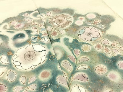 平和屋着物■訪問着 辻が花 手描き 絞り 金銀彩 正絹 逸品 BAAW9617hj