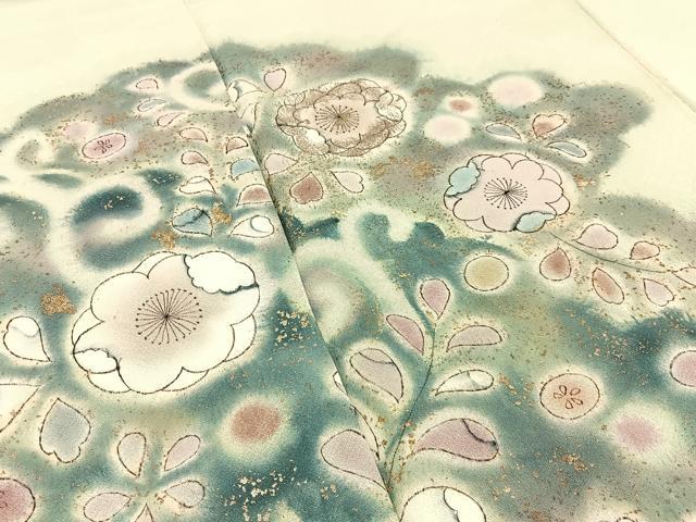平和屋着物■訪問着 辻が花 手描き 絞り 金銀彩 正絹 逸品 BAAW9617hj