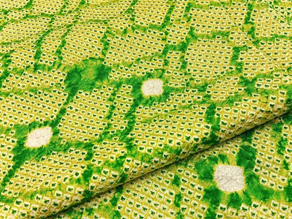平和屋着物■上質な小紋　総絞り　抽象文様　正絹　逸品　BAAW9634hj