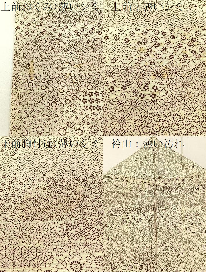 平和屋着物■江戸小紋 エ霞寄せ小紋柄 正絹 逸品 BAAW9638hj