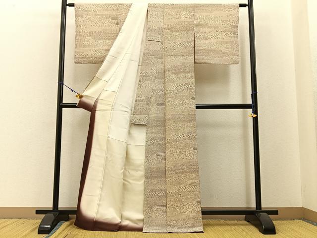 平和屋着物■江戸小紋 エ霞寄せ小紋柄 正絹 逸品 BAAW9638hj