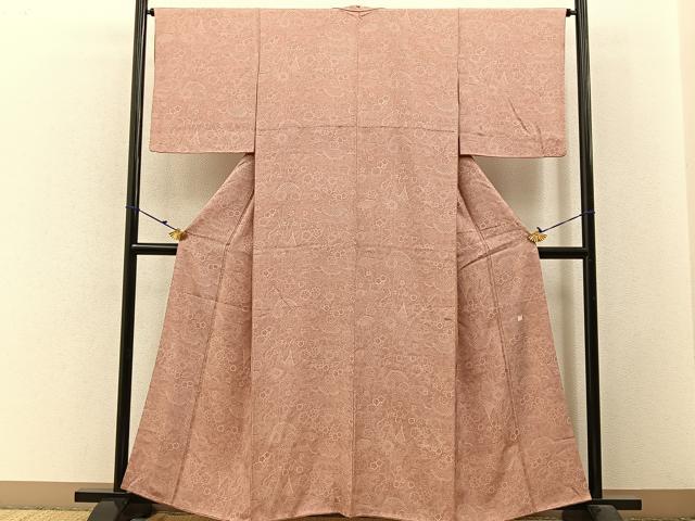 平和屋着物■江戸小紋　作家物　流水花文　正絹　逸品　BAAW9653hj
