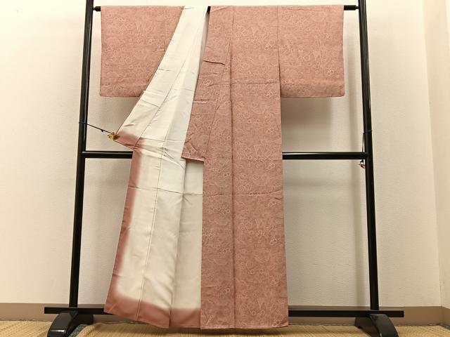 平和屋着物■江戸小紋　作家物　流水花文　正絹　逸品　BAAW9653hj