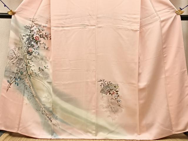 平和屋着物■訪問着　飾花文　暈し染め　金銀彩　正絹　逸品　BAAW9657hj