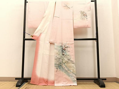 平和屋着物■訪問着　飾花文　暈し染め　金銀彩　正絹　逸品　BAAW9657hj