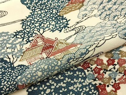 平和屋着物■上質な小紋 型染め 御所解文 正絹 逸品 未使用 BAAW9659hj
