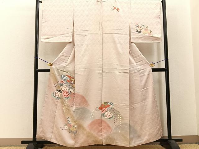 平和屋着物■訪問着 地紙花文 暈し染め 金彩 正絹 逸品 BAAW9662hj