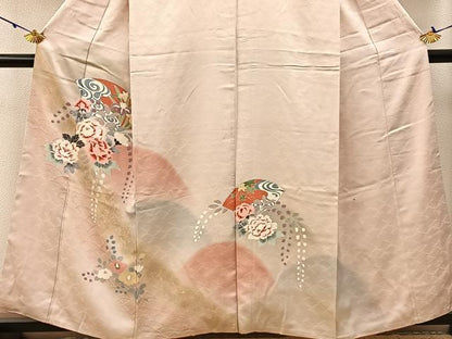 平和屋着物■訪問着 地紙花文 暈し染め 金彩 正絹 逸品 BAAW9662hj