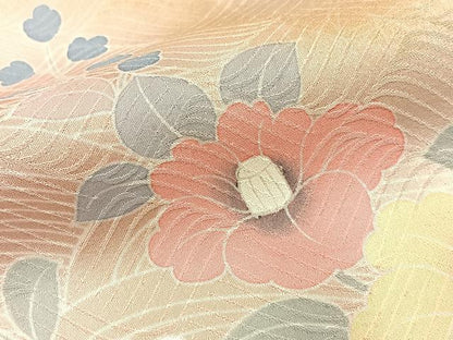 平和屋着物■訪問着 地紙花文 暈し染め 金彩 正絹 逸品 BAAW9662hj