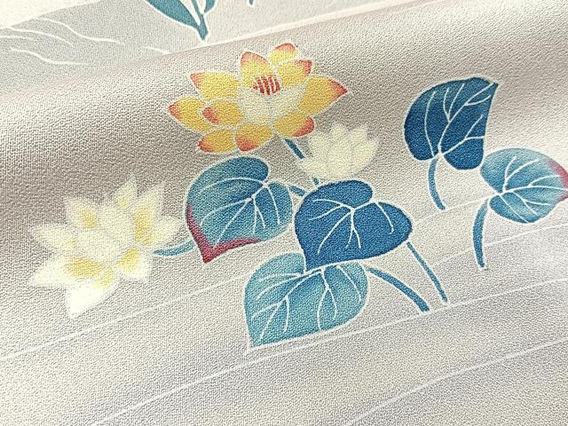 平和屋着物●訪問着　友禅　流水花文　正絹　逸品　AABI2430ck 平和屋着物□訪問着 友禅 流水花文 正絹 逸品 BAAW9668hj