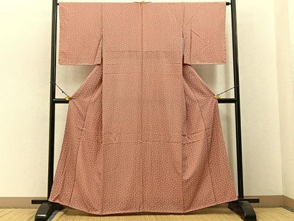 平和屋着物■上質な小紋　梅鉢　正絹　逸品　未使用　BAAW9669hj