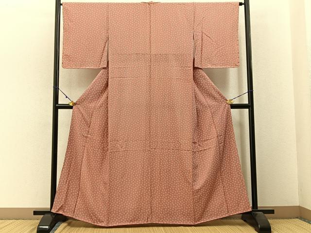 平和屋着物■上質な小紋　梅鉢　正絹　逸品　未使用　BAAW9669hj