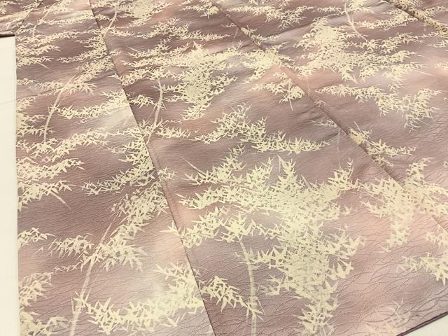 平和屋着物■上質な小紋　手描き　笹竹文　暈し染め　正絹　逸品　BAAW9670hj