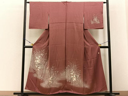 平和屋着物■訪問着　作家物　草花文　暈し染め　正絹　逸品　BAAW9671hj