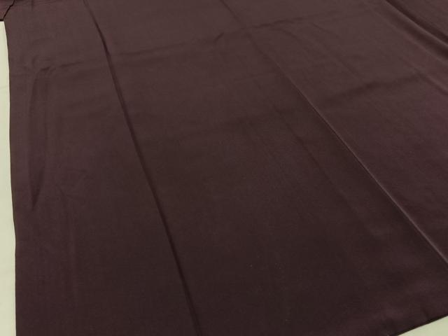 平和屋着物■上質な色無地 紫鳶色 正絹 逸品 BAAW9674hj