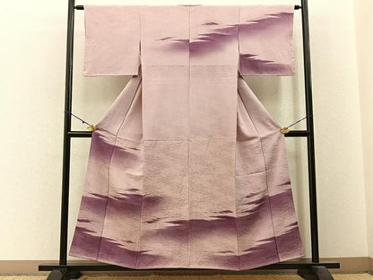 平和屋着物■訪問着 霞文 暈し染め 鬼しぼ縮緬 正絹 逸品 BAAW9678hj