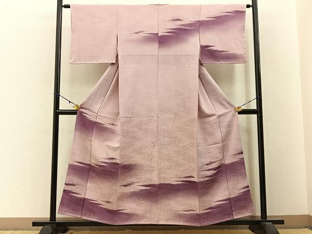 平和屋着物■訪問着 霞文 暈し染め 鬼しぼ縮緬 正絹 逸品 BAAW9678hj
