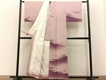 平和屋着物■訪問着 霞文 暈し染め 鬼しぼ縮緬 正絹 逸品 BAAW9678hj