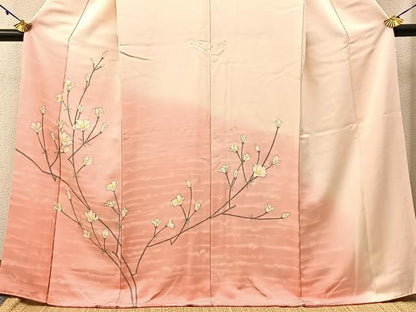 平和屋着物■訪問着　手描き　草花文　暈し染め　正絹　逸品　BAAW9685hj