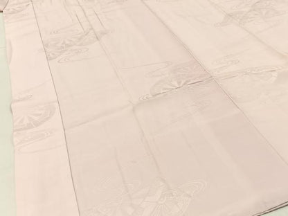 平和屋着物■長襦袢　袷　片輪車地紋　灰桜色　正絹　逸品　BAAW9690hj