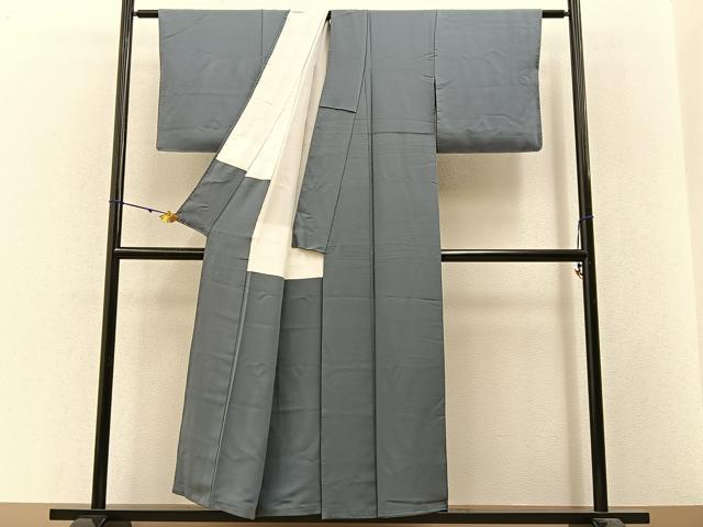 平和屋着物●上質な色無地　鼠色　正絹　逸品　CABC8070gh 平和屋着物▽上質な色無地 単衣 柳鼠色 正絹 逸品 CAAX2520xi : 平和屋