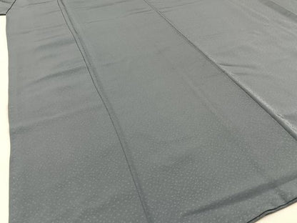 平和屋着物■上質な色無地　湊鼠色　正絹　逸品　BAAW9696hj