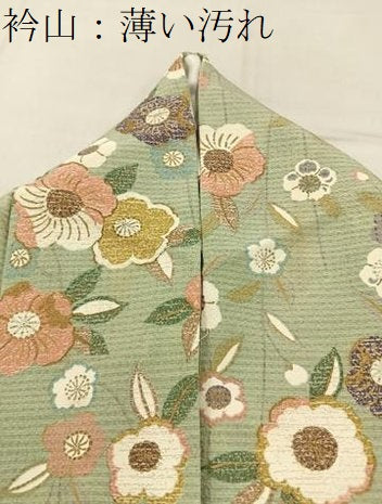 平和屋着物□上質な小紋 枝垂れ桜文 金彩 正絹 逸品 BAAW9697hj