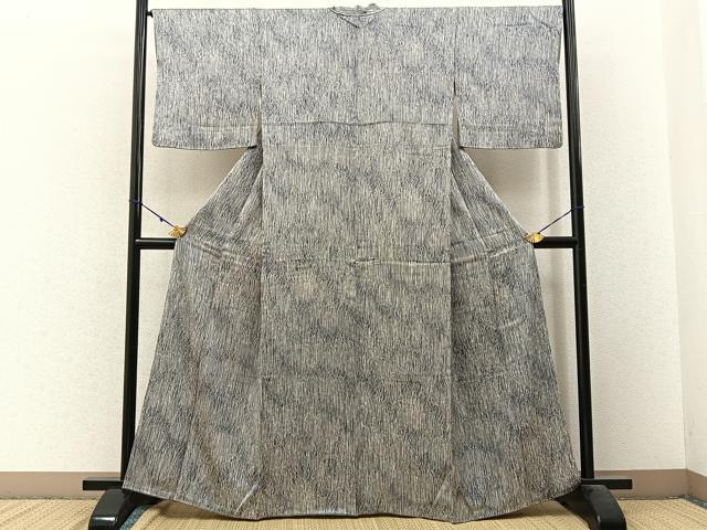平和屋着物●上質な小紋　草葉文　正絹　逸品　CABD0308ut 平和屋着物□上質な小紋 草葉文 正絹 逸品 BAAW9698hj