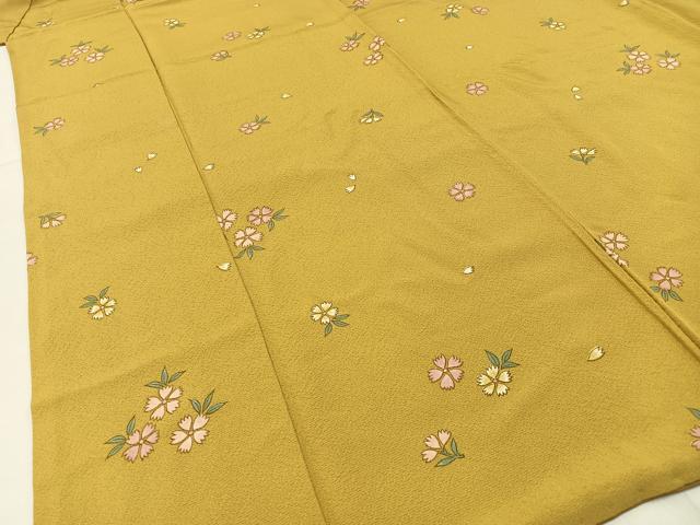 平和屋着物■上質な小紋　舞桜文　正絹　逸品　BAAW9699hj