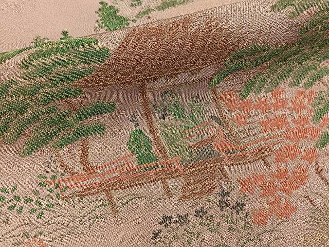 平和屋着物■豪華色留袖　寿光織　伊勢物語　金糸　正絹　逸品　BAAW9701hj