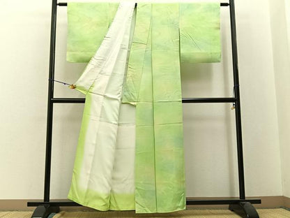 平和屋着物■上質な小紋　霞文　暈し染め　正絹　逸品　BAAW9708hj