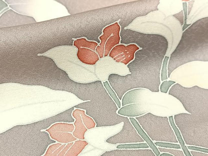 平和屋着物■訪問着　草花文　暈し染め　正絹　逸品　BAAW9711hj