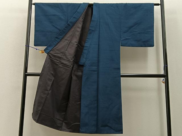 平和屋着物■男性　紬　アンサンブル　網代織　正絹　逸品　BAAW9712hj