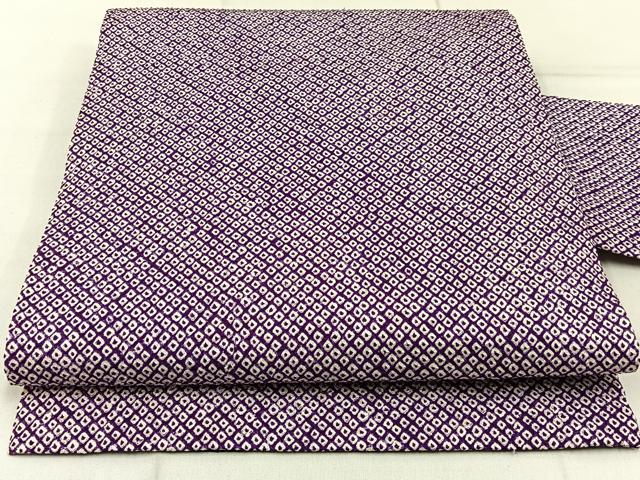平和屋着物◎全通柄 九寸名古屋帯 総絞り 蒲葡色 正絹 逸品 BAAW9729hj