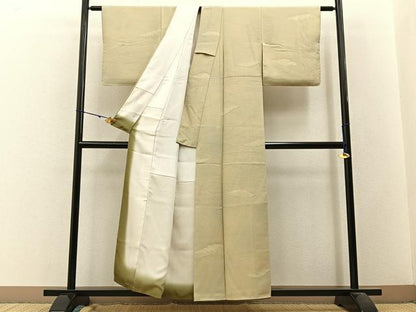 平和屋着物■上質な小紋　地紋起こし　流水文　暈し染め　正絹　逸品　BAAW9732hj