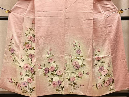 平和屋着物■訪問着 手描き 草花文 暈し染め 金銀彩 正絹 逸品 BAAW9735hj