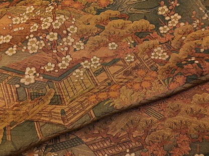 平和屋着物■上質な小紋 松竹梅 風景文 正絹 逸品 BAAW9736hj