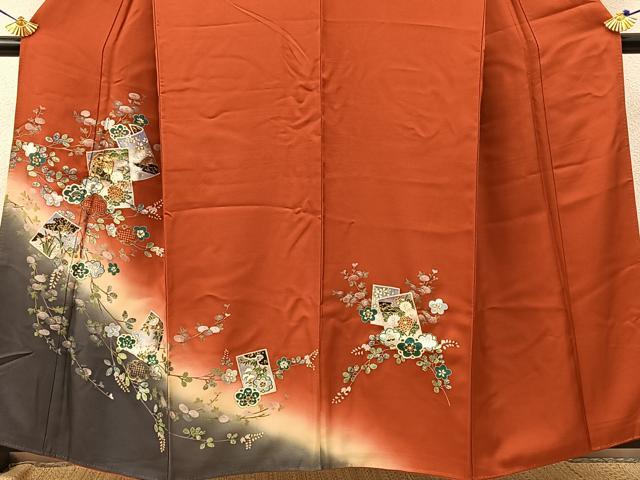 平和屋着物■中国三大刺繍 スワトウ刺繍 訪問着 駒刺繍 色紙重ね貝桶花文 暈し染め 金銀彩 正絹 逸品 BAAW9743hj
