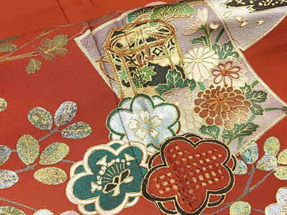 平和屋着物■中国三大刺繍 スワトウ刺繍 訪問着 駒刺繍 色紙重ね貝桶花文 暈し染め 金銀彩 正絹 逸品 BAAW9743hj