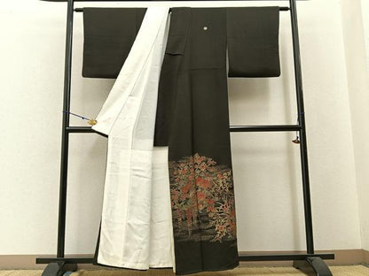 平和屋着物■豪華黒留袖 作家物 蒔絵 金彩 正絹 逸品 BAAW9766hj