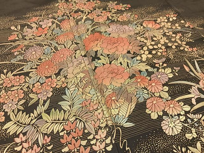 平和屋着物■豪華黒留袖 作家物 蒔絵 金彩 正絹 逸品 BAAW9766hj