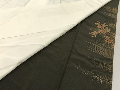 平和屋着物■豪華黒留袖 作家物 蒔絵 金彩 正絹 逸品 BAAW9766hj