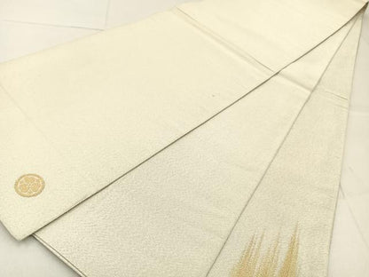 平和屋着物◎太鼓柄袋帯 綴れ 重ね山文 金糸 正絹 逸品 BAAW9773hj