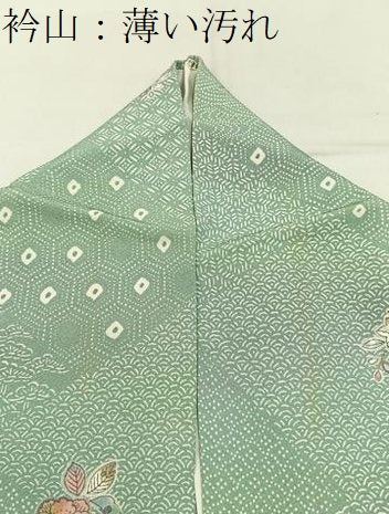 平和屋着物■上質な小紋 辻が花 金彩 正絹 逸品 BAAW9776hj
