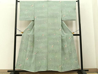 平和屋着物■上質な小紋 辻が花 金彩 正絹 逸品 BAAW9776hj