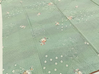 平和屋着物■上質な小紋 辻が花 金彩 正絹 逸品 BAAW9776hj